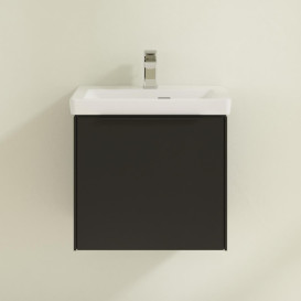 Тумба под раковину Villeroy & Boch Subway 3.0 47,3х42,9 см ДСП/алюминий черный вулкан/черный вулкан C58001VL