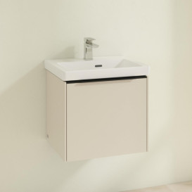 Тумба под раковину Villeroy & Boch Subway 3.0 47,3х42,9 см ДСП/алюминий серый кашемир/черный вулкан C58001VN