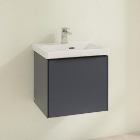 Тумба під раковину Villeroy & Boch Subway 3.0 47,3х42,9 см ДСП/алюміній морський синій/чорний вулкан C58001VQ