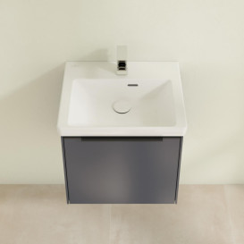 Тумба під раковину Villeroy & Boch Subway 3.0 47,3х42,9 см ДСП/алюміній морський синій/чорний вулкан C58001VQ