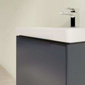 Тумба під раковину Villeroy & Boch Subway 3.0 47,3х42,9 см ДСП/алюміній морський синій/чорний вулкан C58001VQ