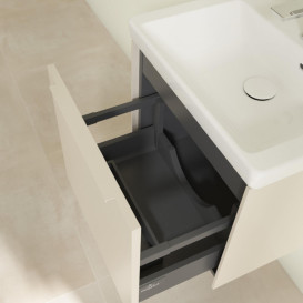 Тумба под раковину Villeroy & Boch Subway 3.0 47,3х42,9 см ДСП/алюминий серый кашемир/монохром C58002VN