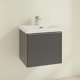 Тумба під раковину Villeroy & Boch Subway 3.0 47,3х42,9 см ДСП/алюміній графіт/монохром C58002VR