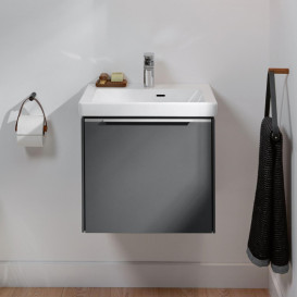 Тумба під раковину Villeroy & Boch Subway 3.0 47,3х42,9 см ДСП/алюміній графіт/монохром C58002VR