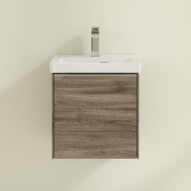 Тумба под раковину Villeroy & Boch Subway 3.0 42,3х42,9 см ДСП/алюминий дуб каменный C58100RK