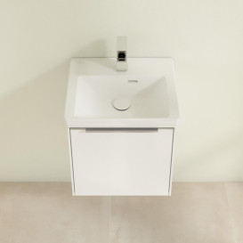 Тумба под раковину Villeroy & Boch Subway 3.0 42,3х42,9 см ДСП/алюминий белый бриллиант C58100VE