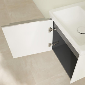 Тумба под раковину Villeroy & Boch Subway 3.0 42,3х42,9 см ДСП/алюминий белый бриллиант C58100VE