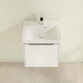 Тумба под раковину Villeroy & Boch Subway 3.0 42,3х42,9 см ДСП/алюминий чистый белый C58100VF