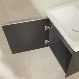 Тумба под раковину Villeroy & Boch Subway 3.0 42,3х42,9 см ДСП/алюминий черный вулкан C58100VL