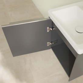 Тумба под раковину Villeroy & Boch Subway 3.0 42,3х42,9 см ДСП/алюминий графит C58100VR