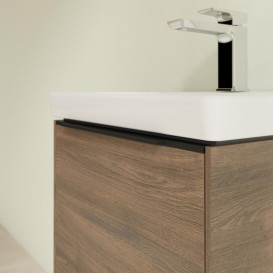 Тумба під раковину Villeroy & Boch Subway 3.0 42,3х42,9 см ДСП/алюміній дуб аризона/чорний вулкан C58101VH