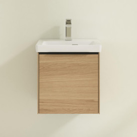 Тумба под раковину Villeroy & Boch Subway 3.0 42,3х42,9 см ДСП/алюминий дуб северный/черный вулкан C58101VJ