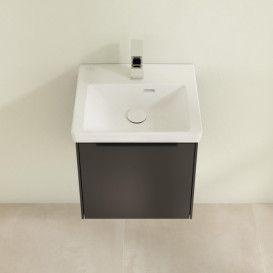 Тумба под раковину Villeroy & Boch Subway 3.0 42,3х42,9 см ДСП/алюминий черный вулкан/черный вулкан C58101VL