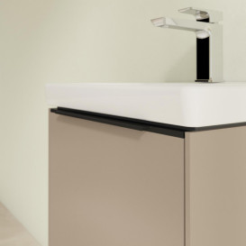 Тумба под раковину Villeroy & Boch Subway 3.0 42,3х42,9 см ДСП/алюминий тауп/черный вулкан C58101VM