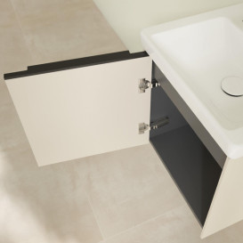 Тумба под раковину Villeroy & Boch Subway 3.0 42,3х42,9 см ДСП/алюминий серый кашемир/черный вулкан C58101VN