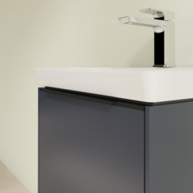 Тумба під раковину Villeroy & Boch Subway 3.0 42,3х42,9 см ДСП/алюміній морський синій/чорний вулкан C58101VQ