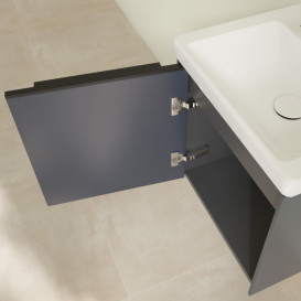 Тумба під раковину Villeroy & Boch Subway 3.0 42,3х42,9 см ДСП/алюміній морський синій/чорний вулкан C58101VQ