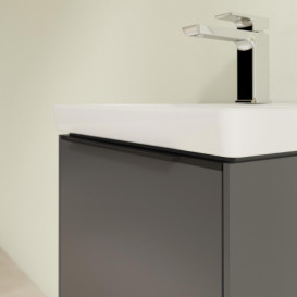 Тумба под раковину Villeroy & Boch Subway 3.0 42,3х42,9 см ДСП/алюминий графит/черный вулкан C58101VR