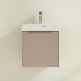 Тумба під раковину Villeroy & Boch Subway 3.0 42,3х42,9 см ДСП/алюміній тауп/монохром C58102VM