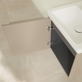 Тумба під раковину Villeroy & Boch Subway 3.0 42,3х42,9 см ДСП/алюміній тауп/монохром C58102VM