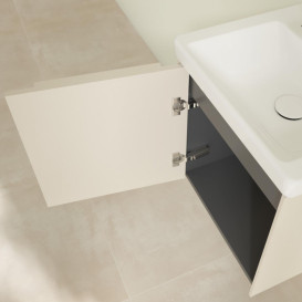 Тумба під раковину Villeroy & Boch Subway 3.0 42,3х42,9 см ДСП/алюміній сірий кашемір/монохром C58102VN