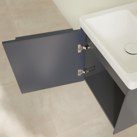 Тумба під раковину Villeroy & Boch Subway 3.0 42,3х42,9 см ДСП/алюміній морський синій/монохром C58102VQ