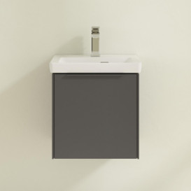 Тумба под раковину Villeroy & Boch Subway 3.0 42,3х42,9 см ДСП/алюминий графит/монохром C58102VR