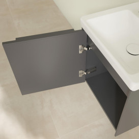 Тумба под раковину Villeroy & Boch Subway 3.0 42,3х42,9 см ДСП/алюминий графит/монохром C58102VR