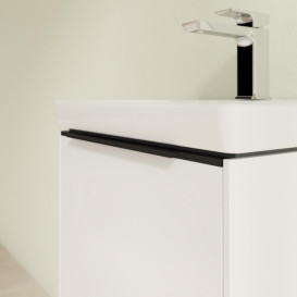 Тумба под раковину Villeroy & Boch Subway 3.0 42,3х42,9 см ДСП/алюминий чистый белый/черный вулкан C58201VF