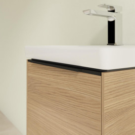 Тумба под раковину Villeroy & Boch Subway 3.0 42,3х42,9 см ДСП/алюминий дуб северный/черный вулкан C58201VJ