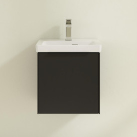 Тумба под раковину Villeroy & Boch Subway 3.0 42,3х42,9 см ДСП/алюминий черный вулкан/черный вулкан C58201VL
