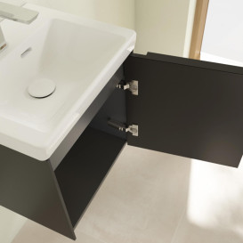 Тумба под раковину Villeroy & Boch Subway 3.0 42,3х42,9 см ДСП/алюминий черный вулкан/черный вулкан C58201VL