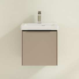 Тумба под раковину Villeroy & Boch Subway 3.0 42,3х42,9 см ДСП/алюминий тауп/черный вулкан C58201VM