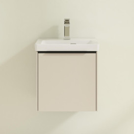 Тумба под раковину Villeroy & Boch Subway 3.0 42,3х42,9 см ДСП/алюминий серый кашемир/черный вулкан C58201VN