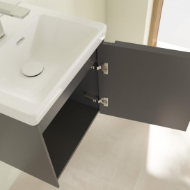 Тумба під раковину Villeroy & Boch Subway 3.0 42,3х42,9 см ДСП/алюміній графіт/монохром C58202VR