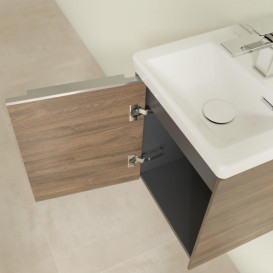 Тумба під раковину Villeroy & Boch Subway 3.0 35,1х42,9 см ДСП/алюміній дуб аризона C58300VH