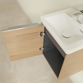 Тумба под раковину Villeroy & Boch Subway 3.0 35,1х42,9 см ДСП/алюминий дуб северный C58300VJ