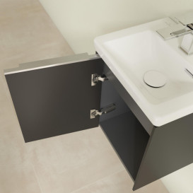 Тумба под раковину Villeroy & Boch Subway 3.0 35,1х42,9 см ДСП/алюминий черный вулкан C58300VL