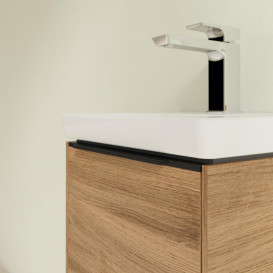 Тумба под раковину Villeroy & Boch Subway 3.0 35,1х42,9 см ДСП/алюминий дуб канзас/черный вулкан C58301RH