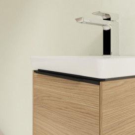 Тумба под раковину Villeroy & Boch Subway 3.0 35,1х42,9 см ДСП/алюминий дуб северный/черный вулкан C58301VJ