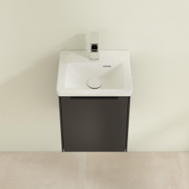 Тумба под раковину Villeroy & Boch Subway 3.0 35,1х42,9 см ДСП/алюминий черный вулкан/черный вулкан C58301VL