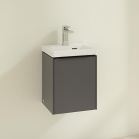 Тумба під раковину Villeroy & Boch Subway 3.0 35,1х42,9 см ДСП/алюміній графіт/чорний вулкан C58301VR