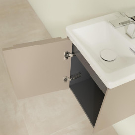 Тумба под раковину Villeroy & Boch Subway 3.0 35,1х42,9 см ДСП/алюминий тауп/монохром C58302VM