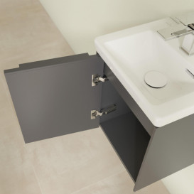 Тумба под раковину Villeroy & Boch Subway 3.0 35,1х42,9 см ДСП/алюминий графит/монохром C58302VR