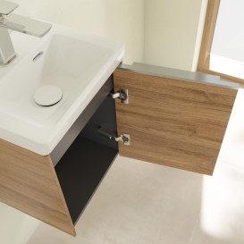 Тумба под раковину Villeroy & Boch Subway 3.0 35,1х42,9 см ДСП/алюминий дуб канзас C58400RH