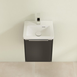 Тумба под раковину Villeroy & Boch Subway 3.0 35,1х42,9 см ДСП/алюминий черный вулкан C58400VL