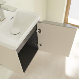 Тумба под раковину Villeroy & Boch Subway 3.0 35,1х42,9 см ДСП/алюминий серый кашемир C58400VN