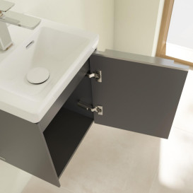 Тумба под раковину Villeroy & Boch Subway 3.0 35,1х42,9 см ДСП/алюминий графит C58400VR