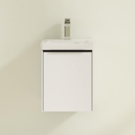 Тумба под раковину Villeroy & Boch Subway 3.0 35,1х42,9 см ДСП/алюминий чистый белый/черный вулкан C58401VF