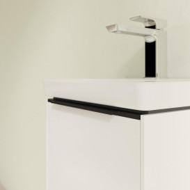 Тумба под раковину Villeroy & Boch Subway 3.0 35,1х42,9 см ДСП/алюминий чистый белый/черный вулкан C58401VF